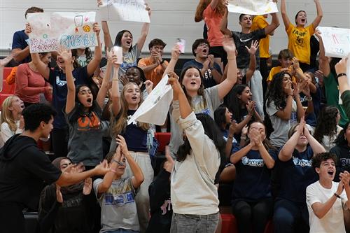 Fostering Connection: How Student Leaders are Building a Sense of Belonging in D214 cheering